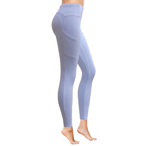 White HQ 3.5″ High Waist 3 Pockets Ankle Length Yoga Pants
